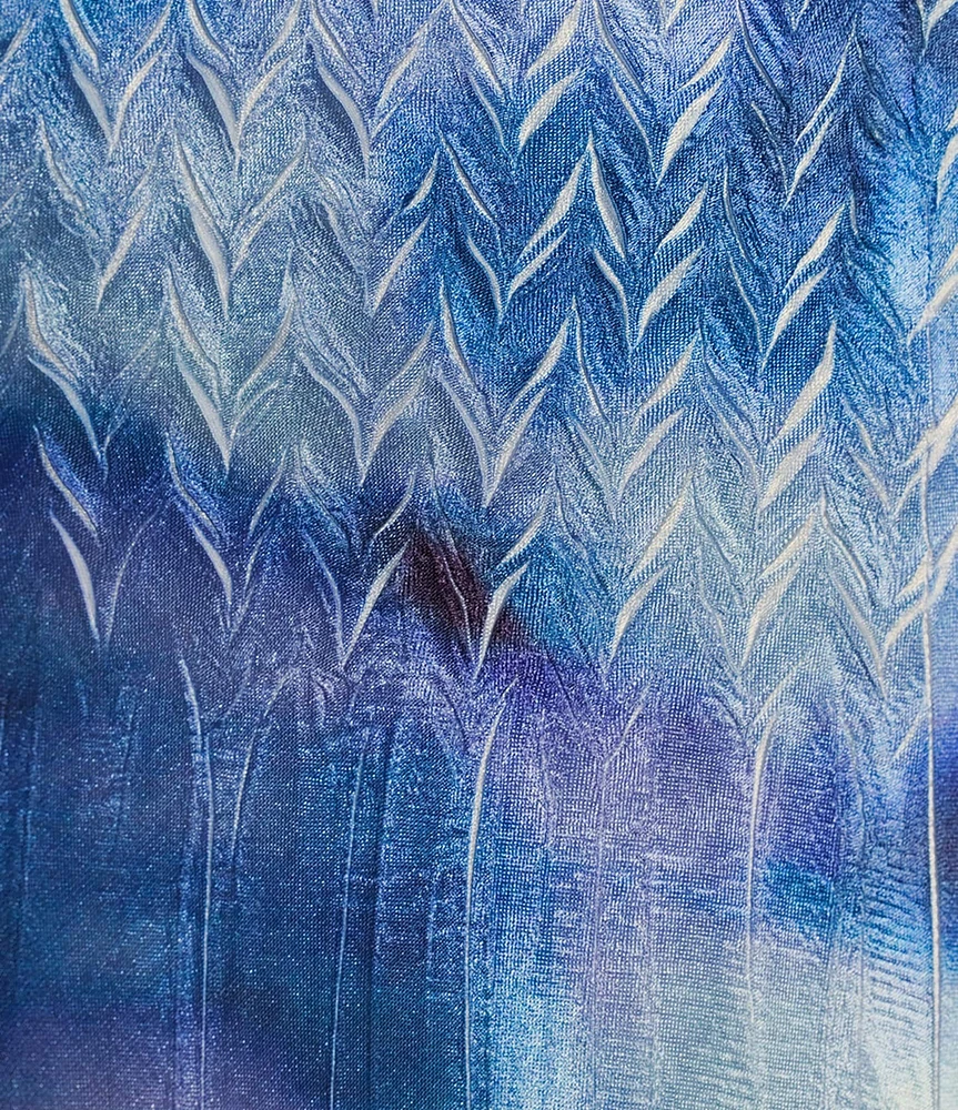 Komarov Charmeuse Lace Floral Print V-Neck Sleeveless Maxi Dress