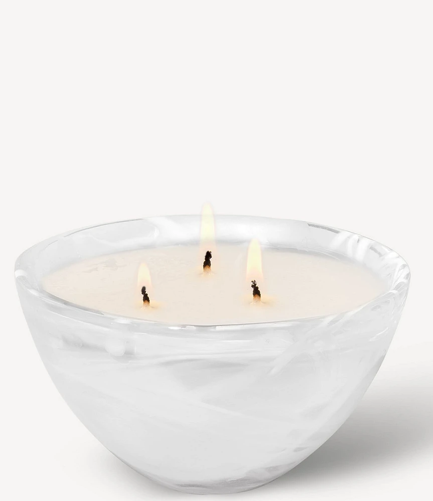 Kosta Boda Home Fragrance Contrast White Candle, Woodland Vanilla