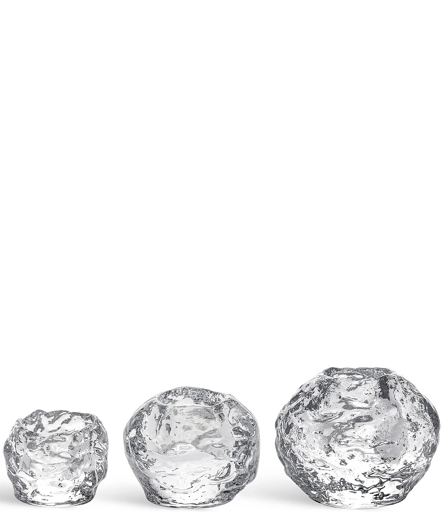 Kosta Boda Snowball Votives, Set of 3