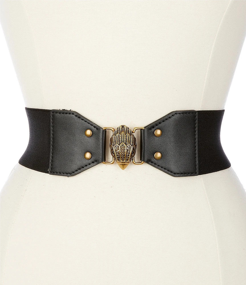 Kurt Geiger London 2.5 Signature Eagle Buckle Heavyweight Elastic Stretch Belt