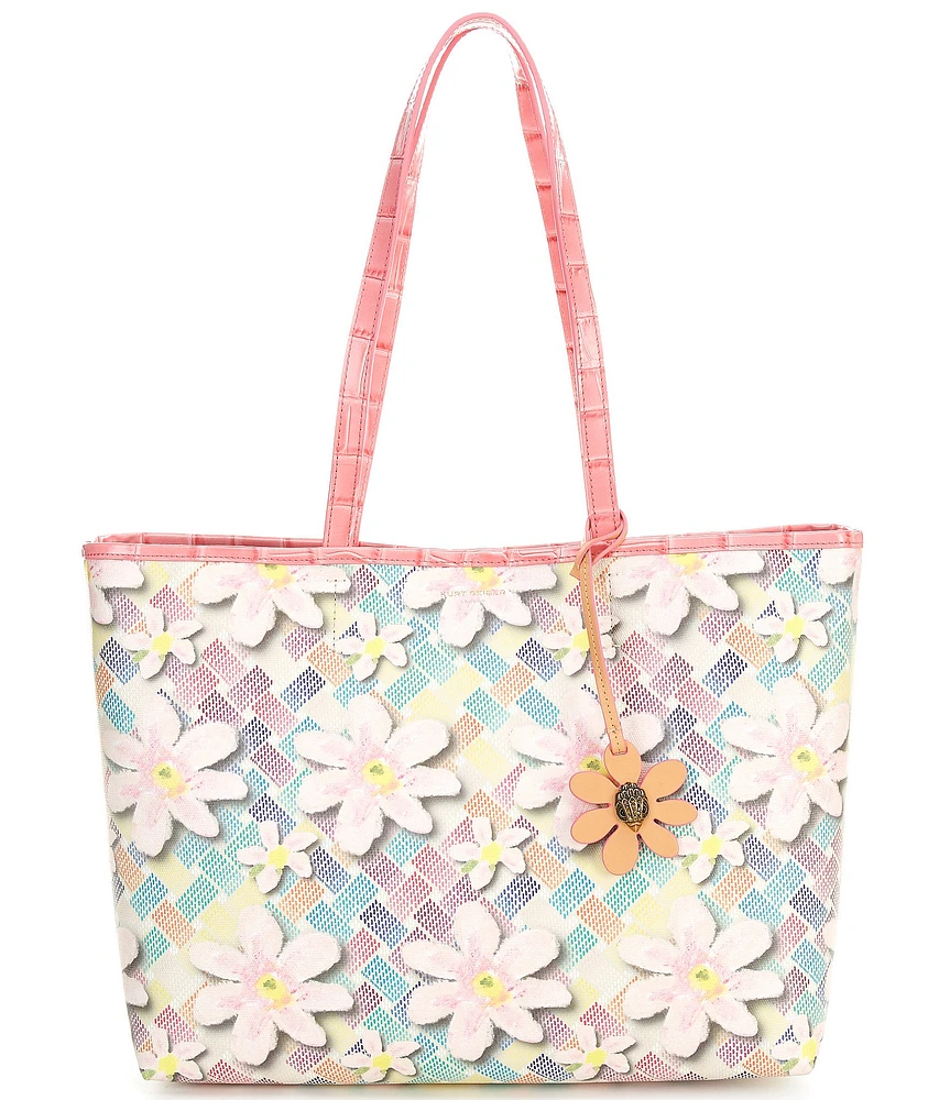 Kurt Geiger London Camden Floral Contrast Trim Shopper Tote Bag