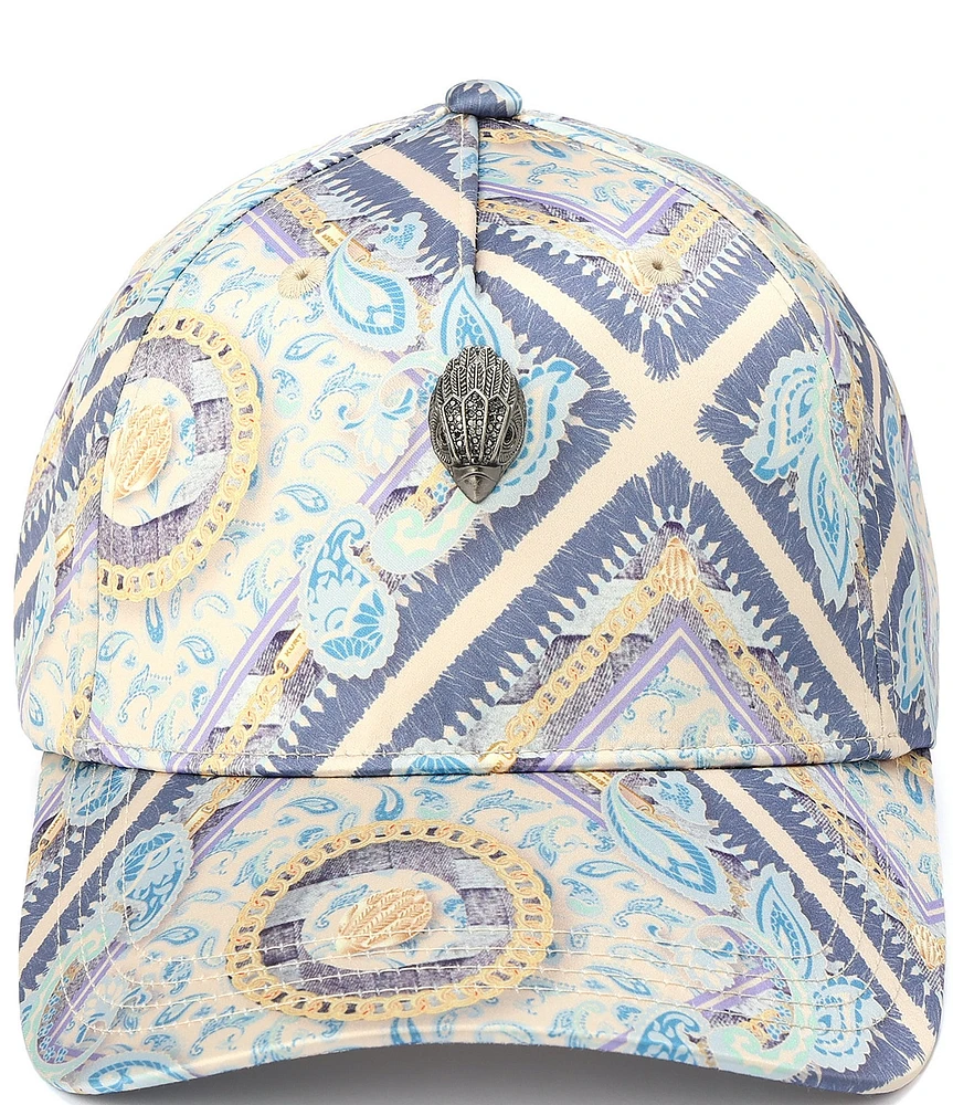 Kurt Geiger London Denim Paisley Tie-Back Baseball Cap