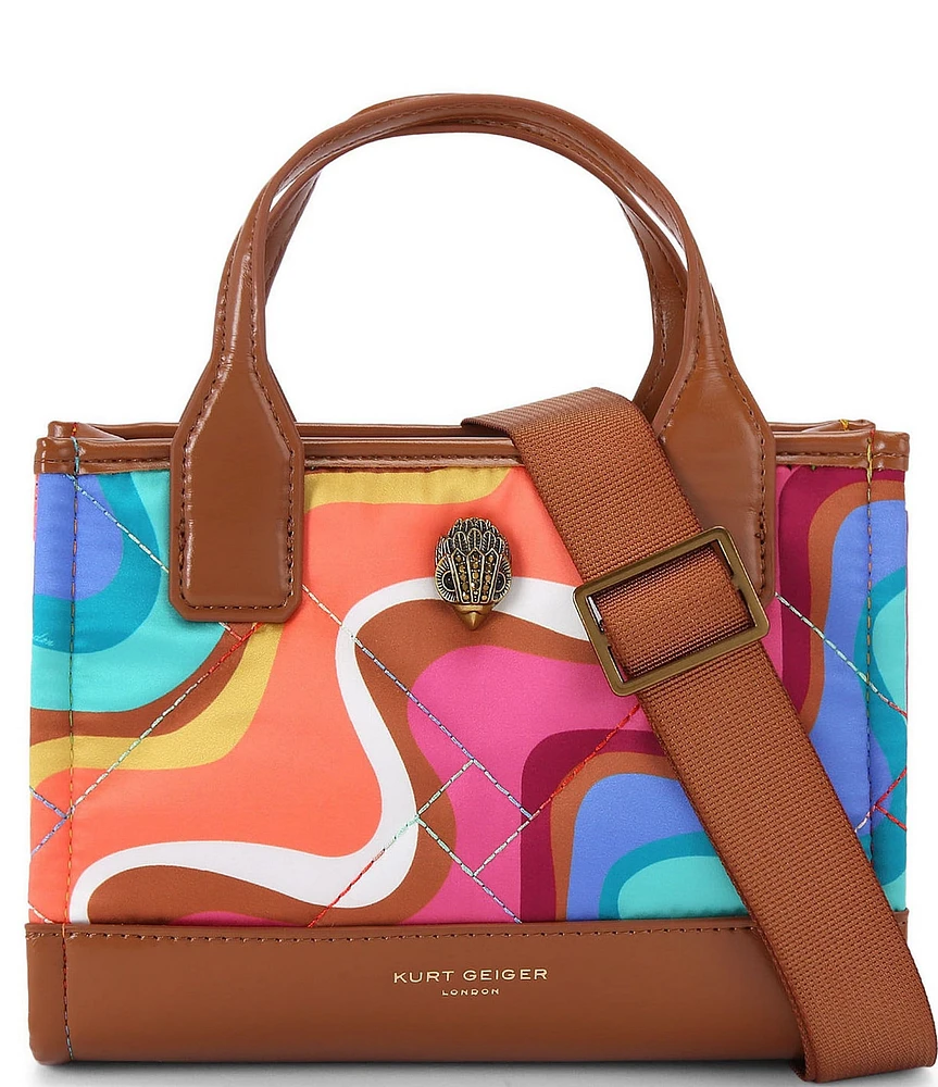 Kurt Geiger London Extra Small Recycled Groovy Print Square Shopper Tote Bag