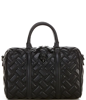 Kurt Geiger London Kensington Drench Quilted Boston Black Satchel Bag