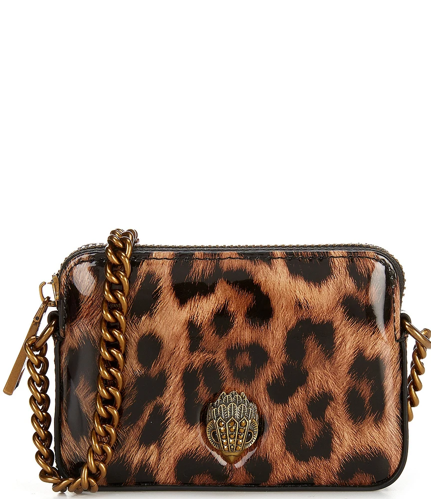 Kurt Geiger London Kensington Micro Cheetah Print Camera Crossbody Bag