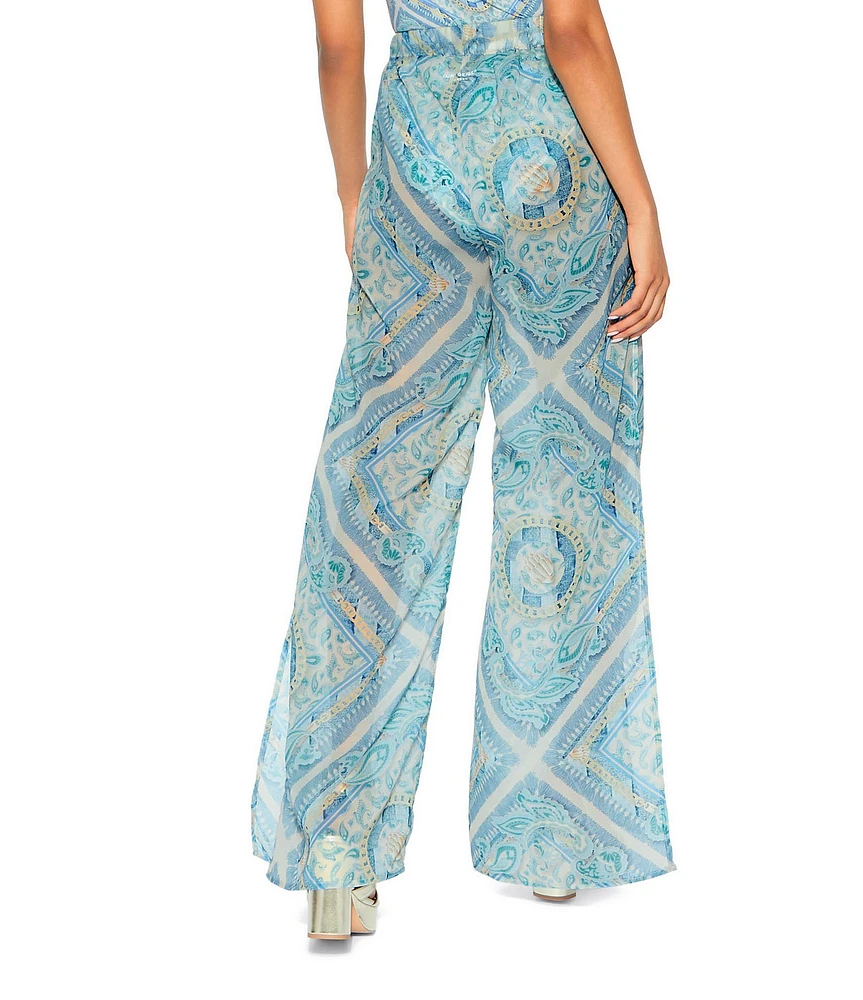 Kurt Geiger London Kensington Resort Gold Chain Trousers Swim Cover-Up