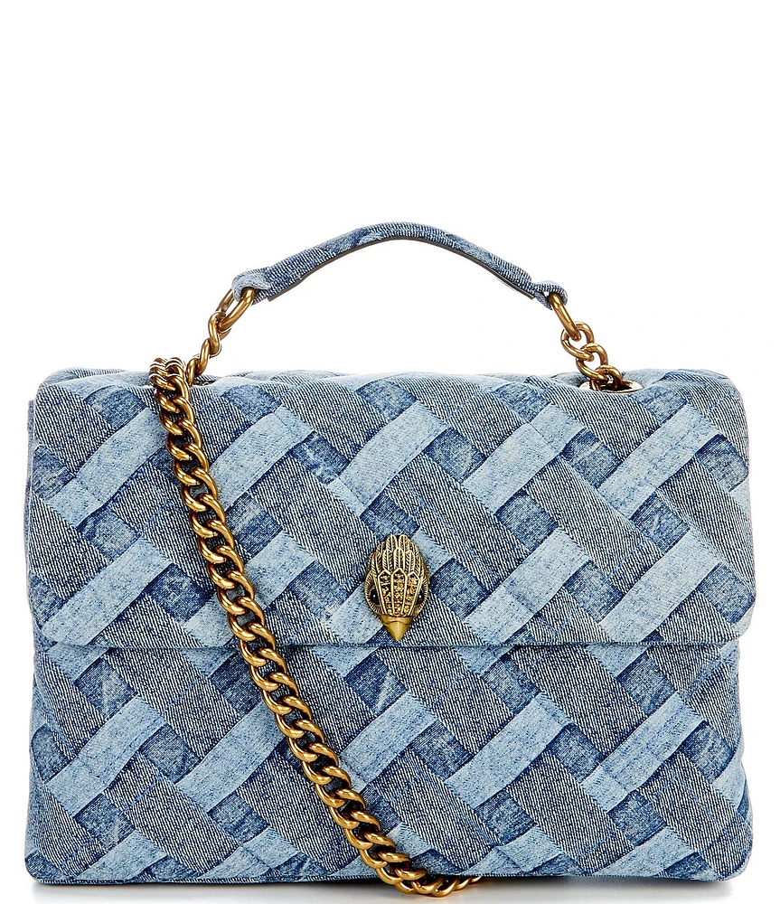 Kurt Geiger London Large Kensington Denim Top Handle Shoulder Bag
