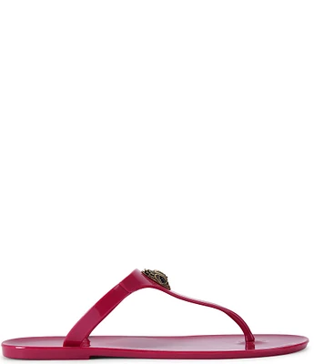 Kurt Geiger London Maddison Patent Logo Ornament T-Bar Sandals