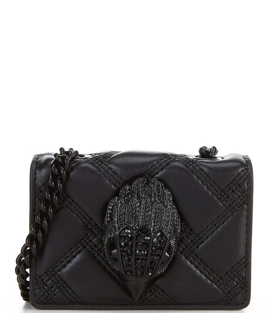 Kurt Geiger London Micro Kensington Drench Quilted Large Eagle Head Crossbody Bag