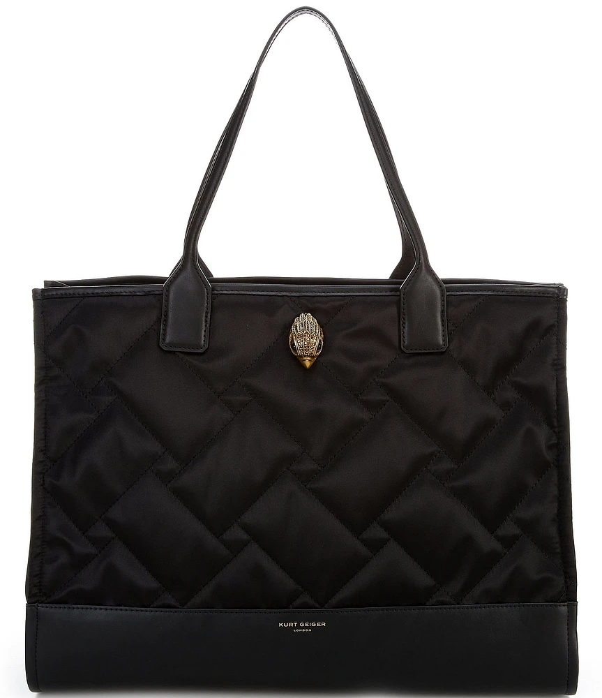 Kurt Geiger London Recycled Nylon Quilted Shopper Tote Bag
