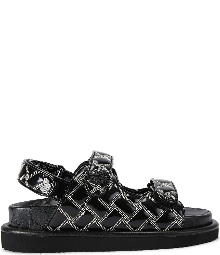 Kurt Geiger London Orson Patent Leather Platform Slingback Sandals