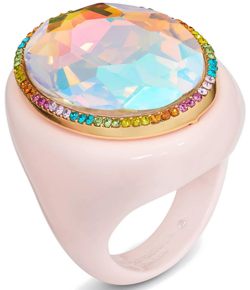 Kurt Geiger London Oval Stone Chunky Cocktail Ring