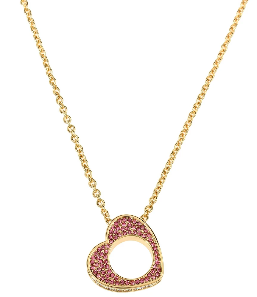 Kurt Geiger London Pav Heart Short Pendant Necklace