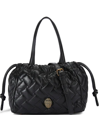 Kurt Geiger London Kensington Small Quilted Slouchy Drawstring Tote Bag