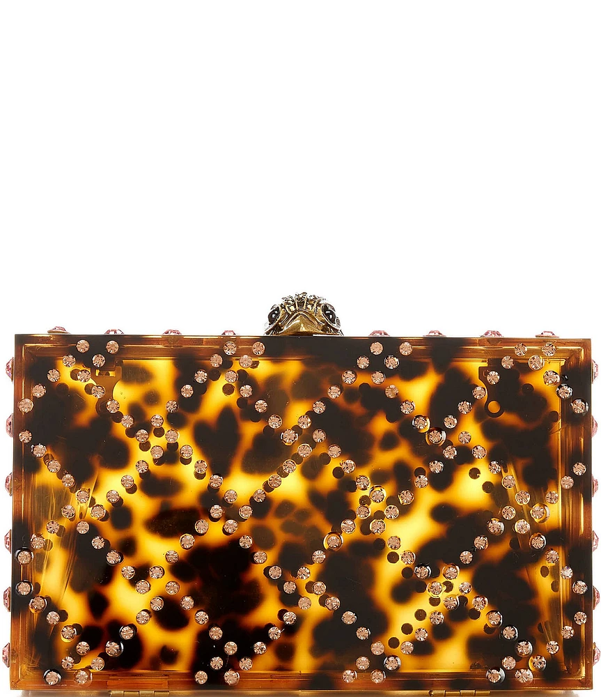 Kurt Geiger London Tortoise Rhinestone Box Clutch