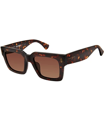 Kurt Geiger London Women's KGL1019 58mm Polarized Havana Square Sunglasses