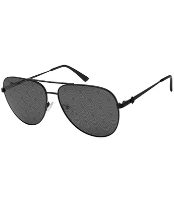 Kurt Geiger London Women's KGL1027 65mm Aviator Logo Lens Sunglasses