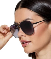 Kurt Geiger London Women's KGL1027 65mm Aviator Sunglasses