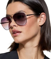 Kurt Geiger London Women's KGL1027 65mm Aviator Sunglasses