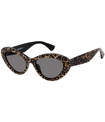 Kurt Geiger London Women's KGL1031Leopard Print 52mm Cat Eye Sunglasses