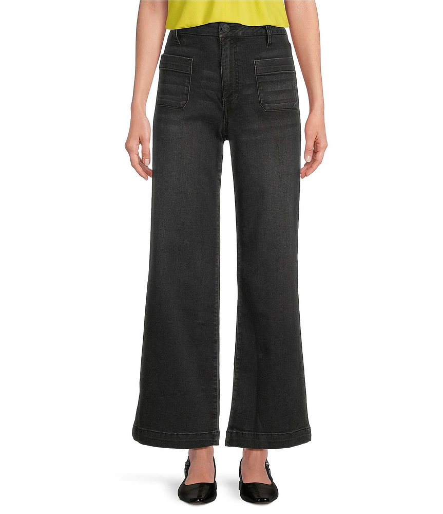 KUT from the Kloth Meg High Rise Wide Leg Patch Pocket Jeans