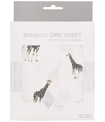 Kyte BABY Baby Boys Bamboo Giraffe Print Crib Sheet