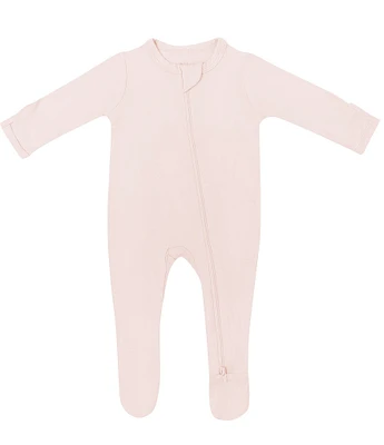 Kyte BABY Baby Girls Bamboo Zip Front Footie