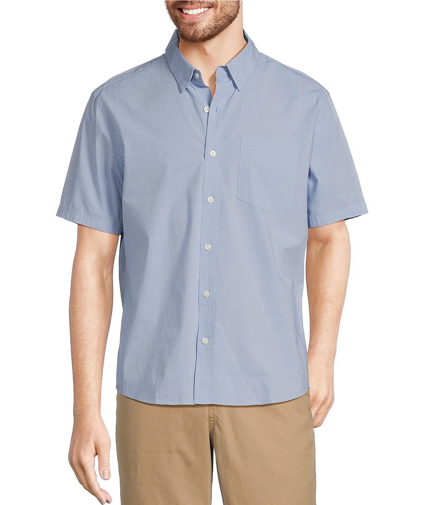 L.L.Bean Comfort Performance Stretch Solid Short Sleeve Woven Shirt