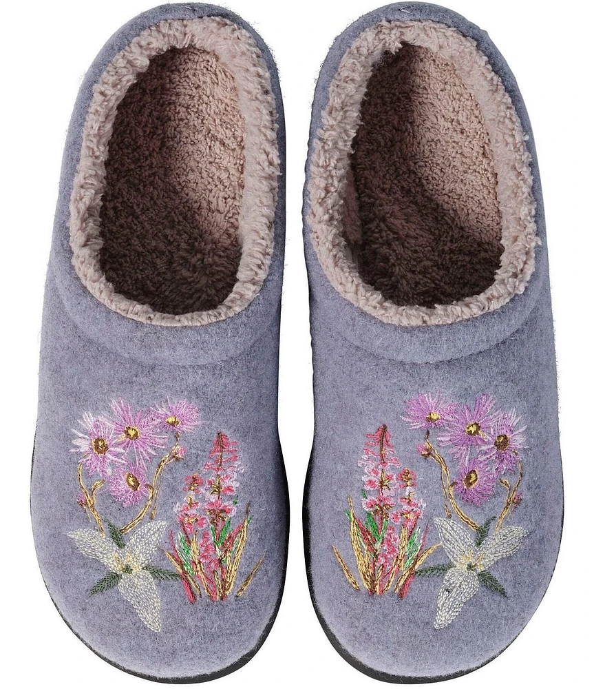 L.L.Bean Daybreak Scuff Multi Floral Motif Slippers