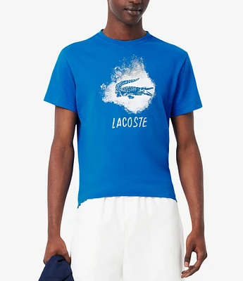 Lacoste Big & Tall Screen Print Short Sleeve Graphic T-Shirt