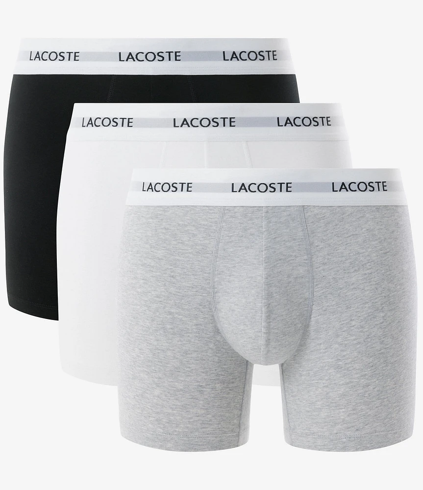 Lacoste Boxer Assorted Solid Briefs 3-Pack
