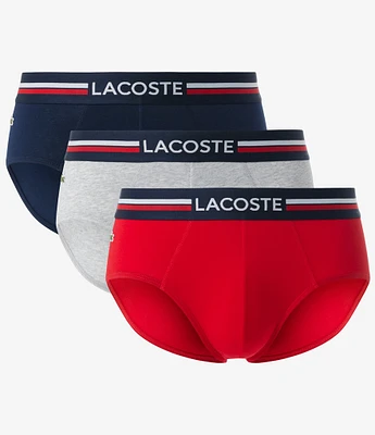 Lacoste Branded Waistband Briefs 3-Pack