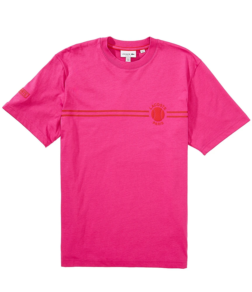 Lacoste Embroidered Paris Graphic Short Sleeve T-Shirt