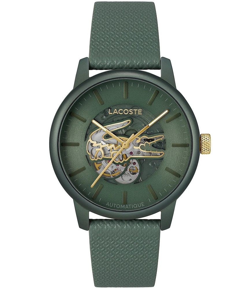 Lacoste Men's 12.12 Automatic Leather Strap Watch