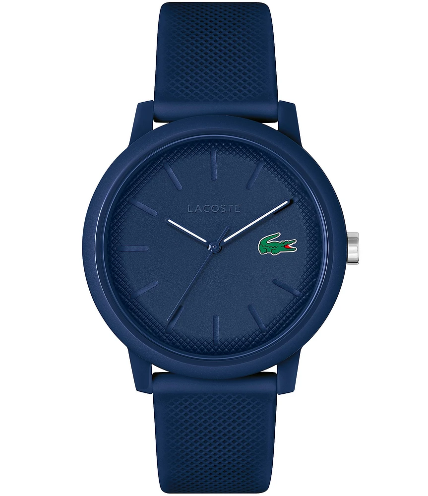 Lacoste Men's 12.12 Quartz Analog Solid Tonal Silicone Watch