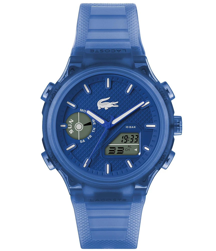 Lacoste Men's Crocodelle Ana-Digi Silicone Strap Watch