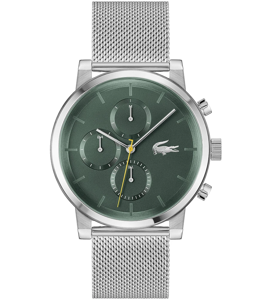 Lacoste Men's Replay Multifunction Stainless Steel Mesh Bracelet Watch