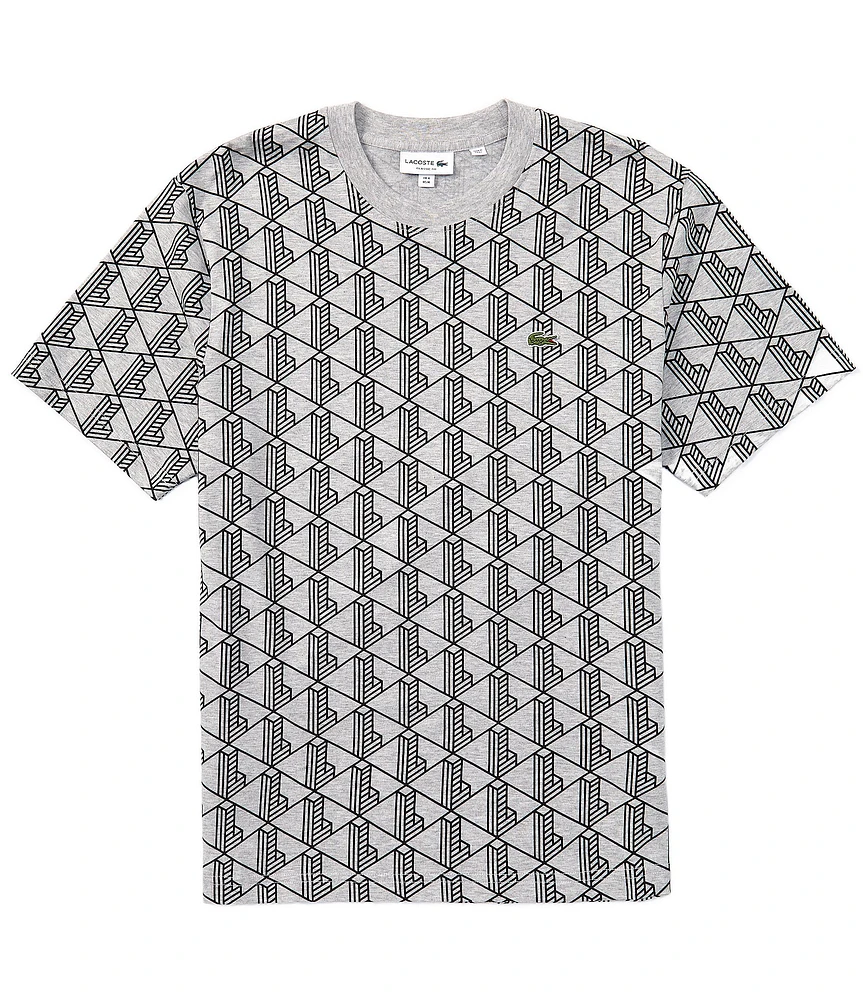 Lacoste Monogram Print Short Sleeve T-Shirt