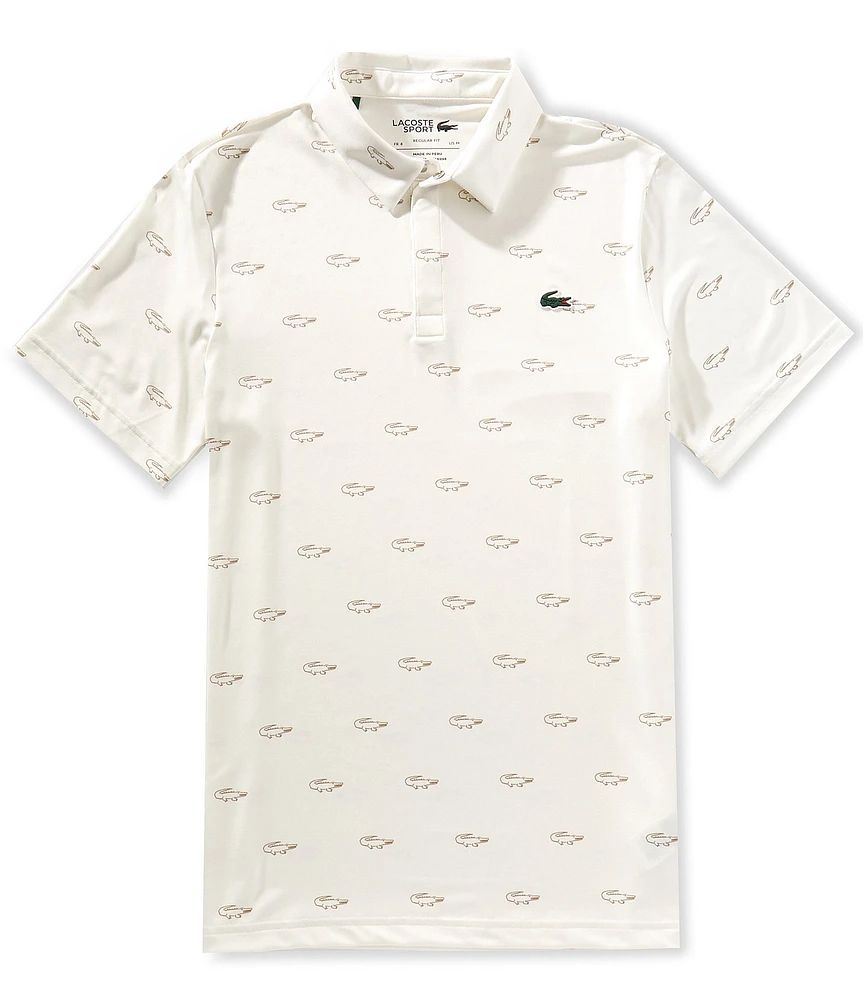 Lacoste Performance Stretch Golf Ball Printed Short Sleeve Polo Shirt