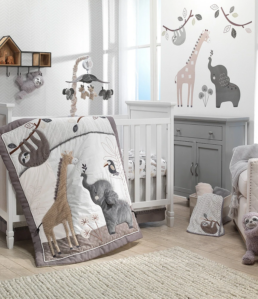 Lambs & Ivy Baby Jungle Animals 4-Piece Crib Bedding Set
