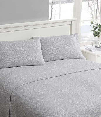Laura Ashley Deer Dance Printed Cotton Flannel Sheet Set