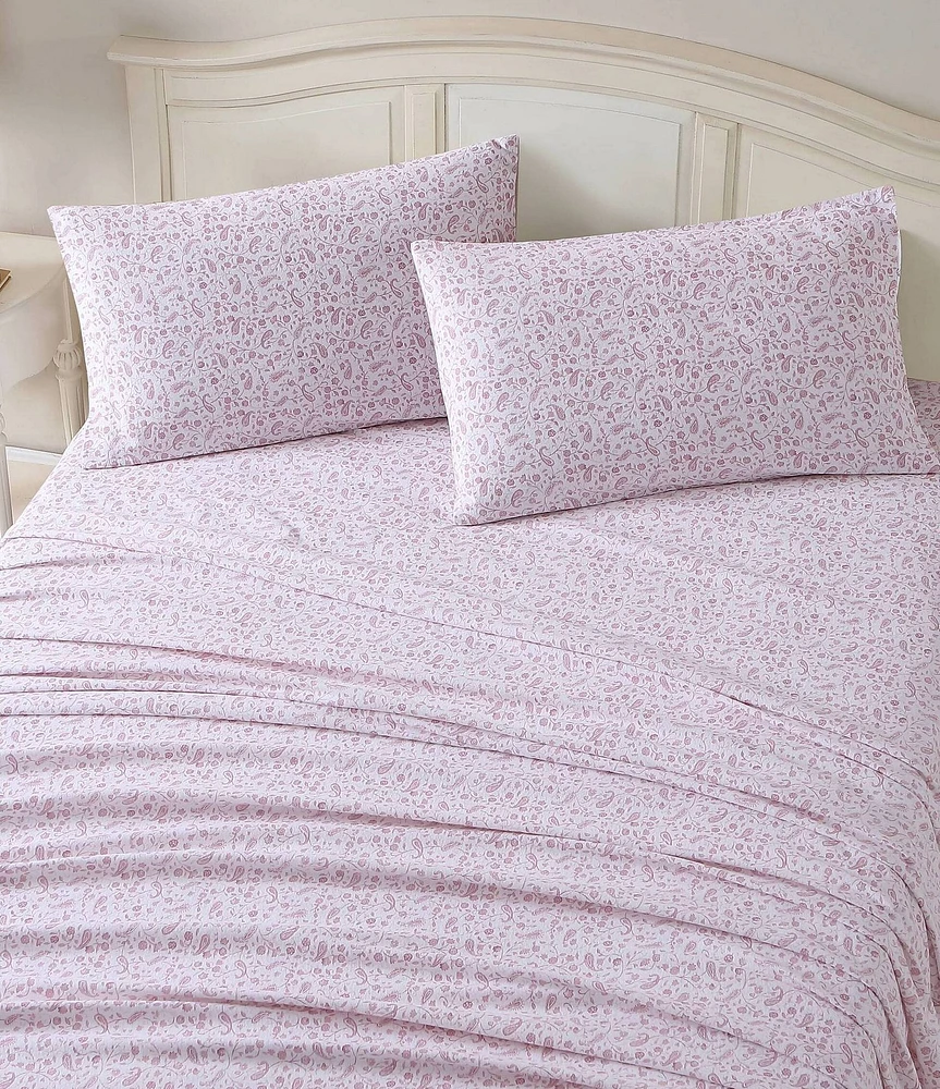 Laura Ashley Paisley Prance Flannel Sheet Set