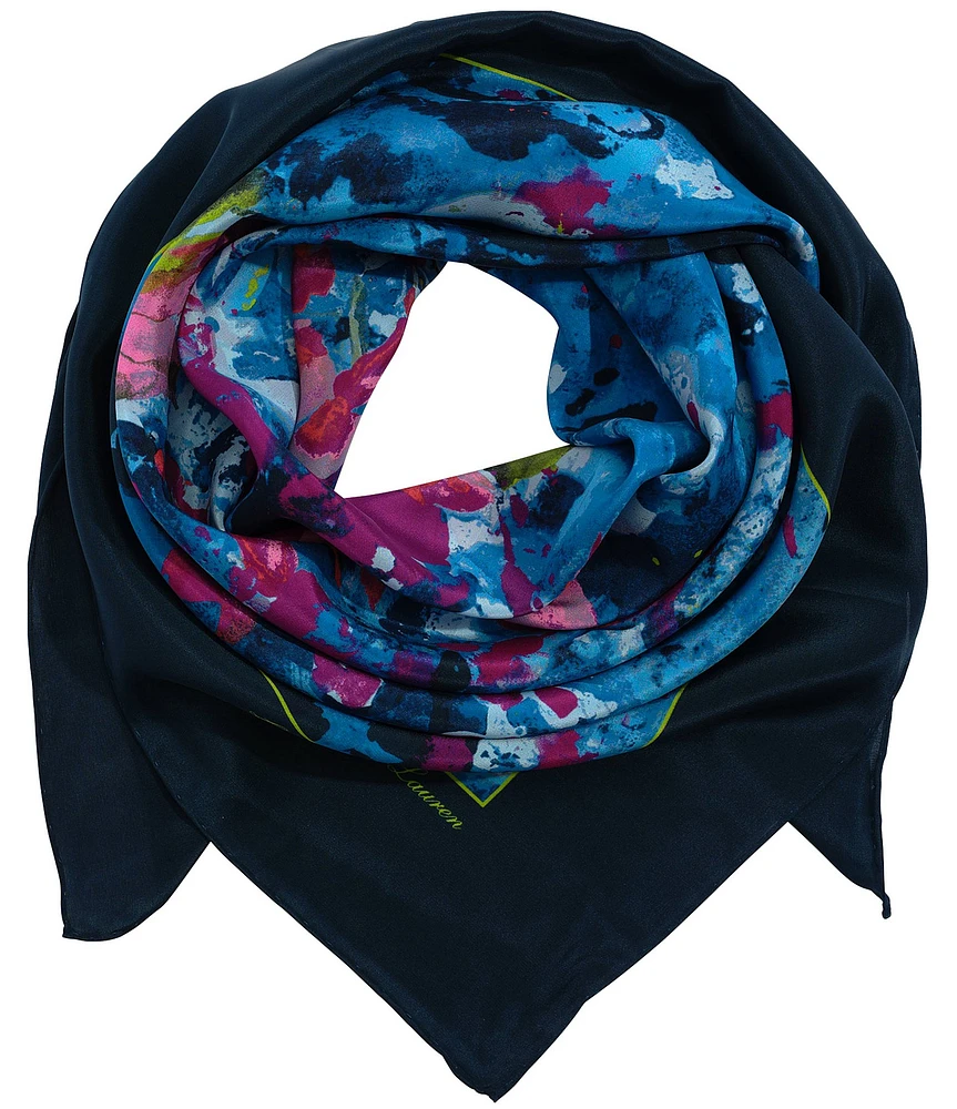Lauren Ralph Lauren Abstract Floral Square Scarf