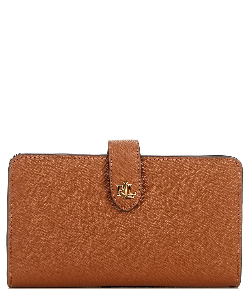 Lauren Ralph Lauren Crosshatch Leather Tech Wristlet Wallet