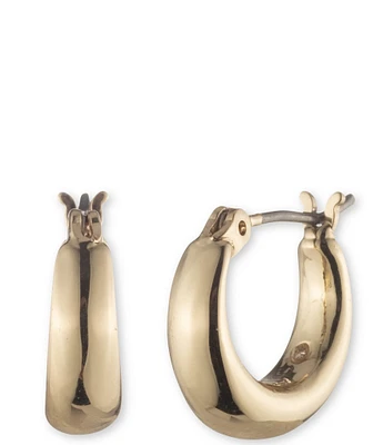 Lauren Ralph Lauren Gold Tone Classic Puffy Hoop Earrings