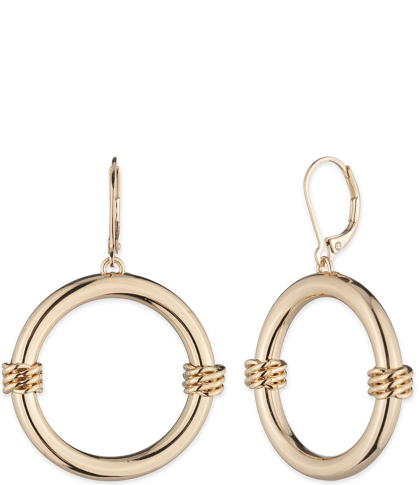 Lauren Ralph Lauren Gold Tone Open Orbital Earrings