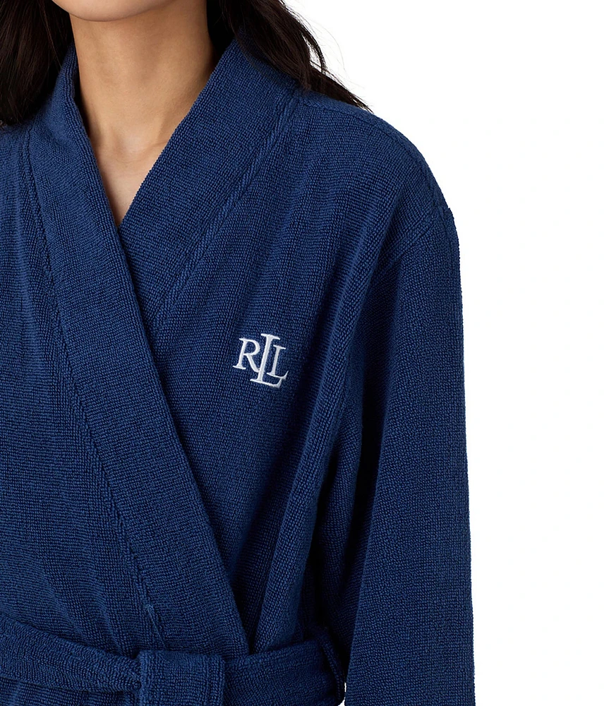 Lauren Ralph Lauren Greenwich Long Sleeve Terry Kimono Wrap Robe