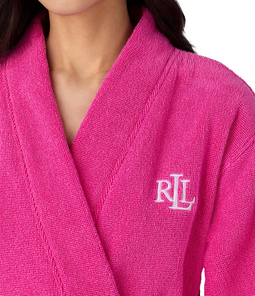 Lauren Ralph Lauren Greenwich Long Sleeve Terry Kimono Wrap Robe