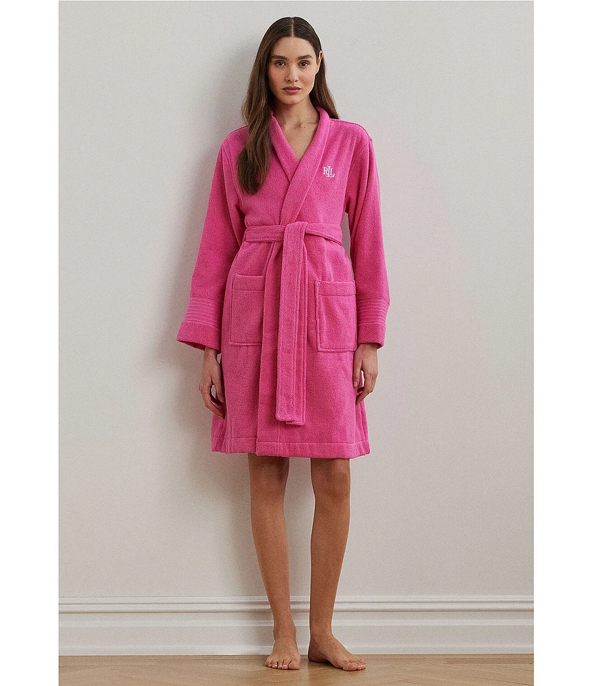 Lauren Ralph Lauren Greenwich Long Sleeve Terry Kimono Wrap Robe