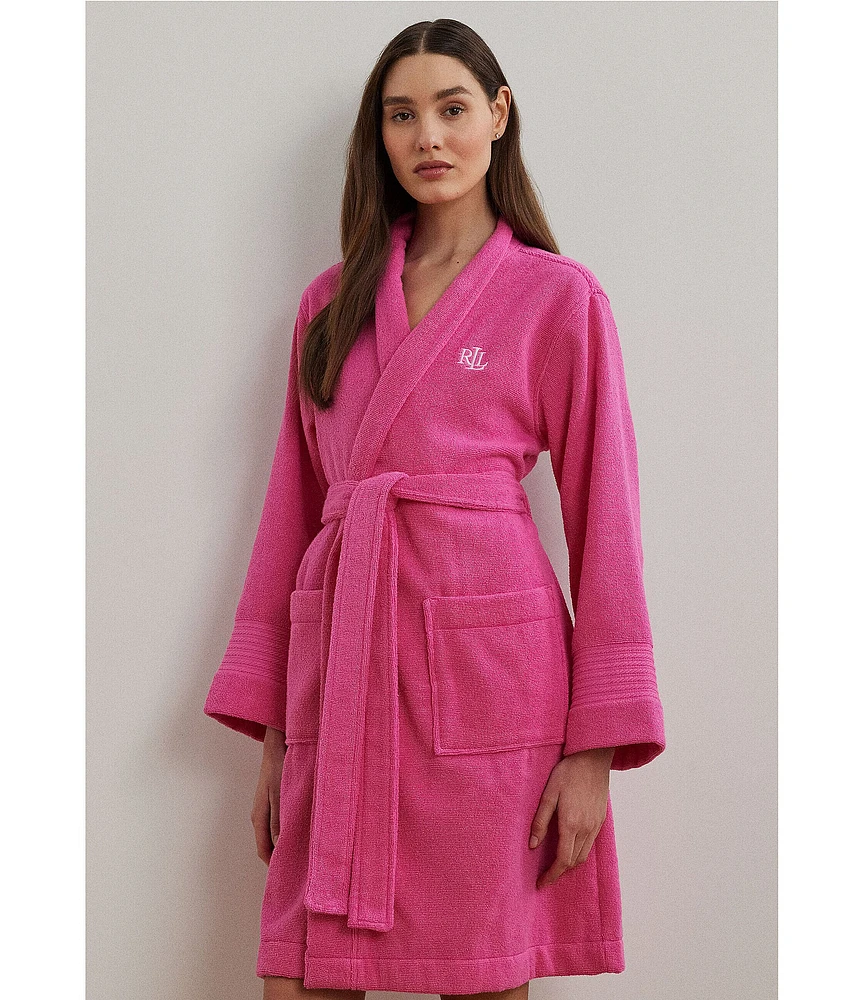 Lauren Ralph Lauren Greenwich Long Sleeve Terry Kimono Wrap Robe